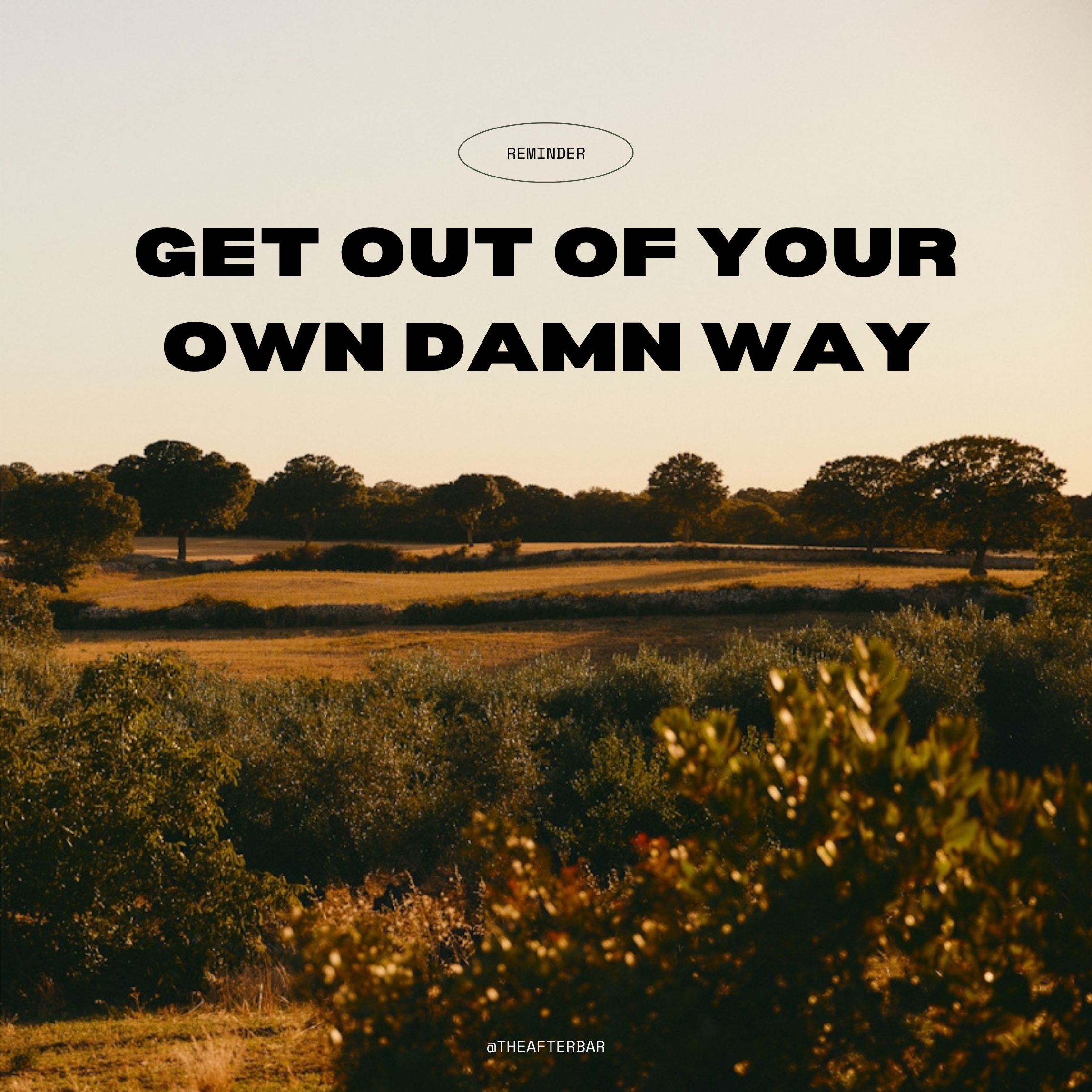 Get out of your own damn way: 10 tips to stop holding yourself back from greatness.